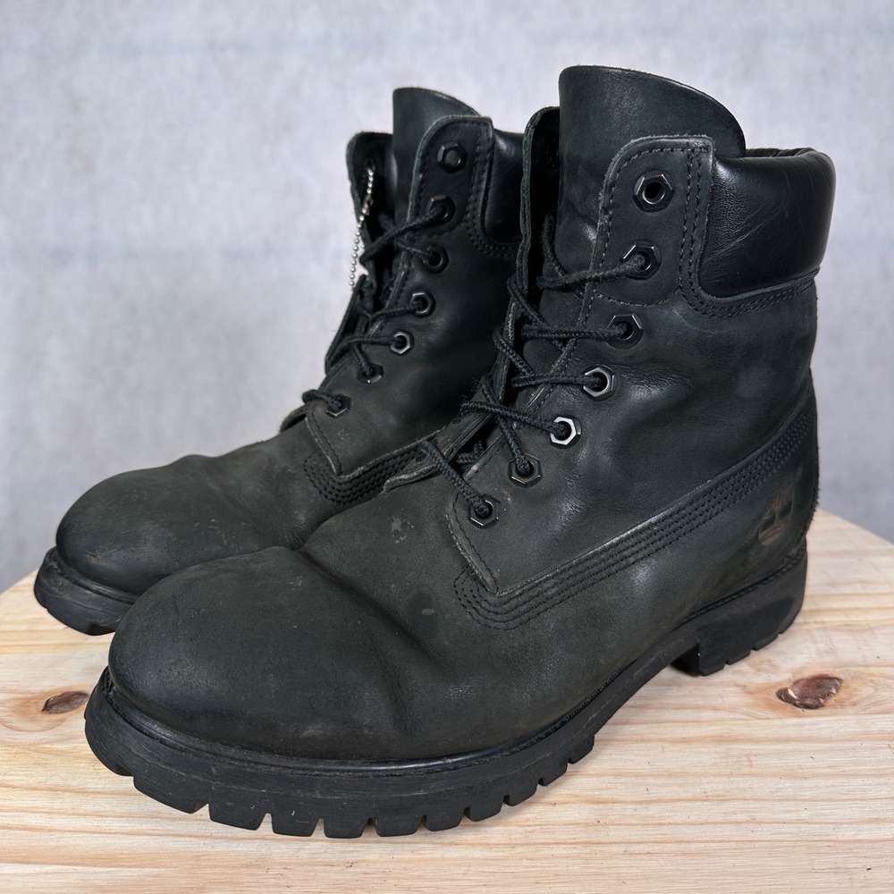 Timberland 6 Inch Premium Boot Mens 8 Black Good Waterproof Leather 10073